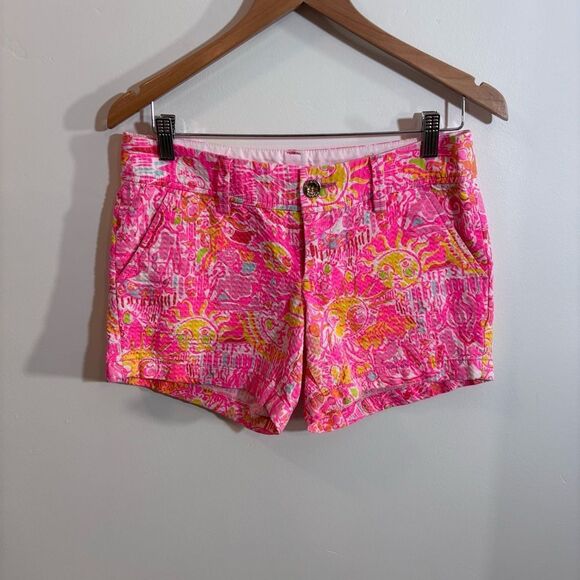 Lilly Pulitzer Callahan 5” Shorts Pink Pout More KINIS in The Keys Size 2 - Picture 4 of 16